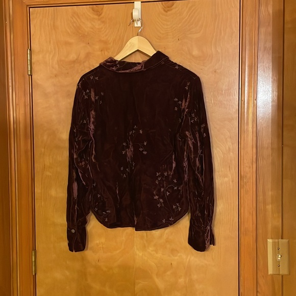 Vintage crushed velvet button up - Picture 5 of 5
